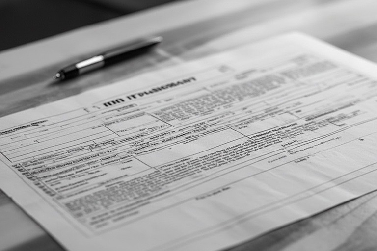 Approved customs document with stamp